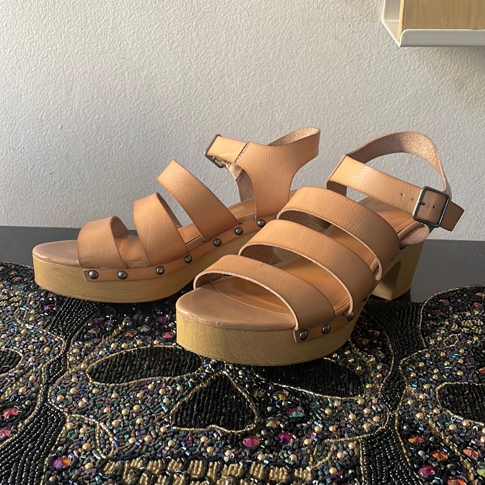 Jcrew heeled sandal clogs 👡